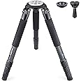INNOREL RT90C Systematic Tripod 63in/160cm Professional Carbon Fiber Heavy Duty Camera Tripod Max Tube 40mm Max Load 88lb/40kg with 75mm Bowl Adapter Tripod Bag Spikes Ultra Stable(Tripod+BL75N)