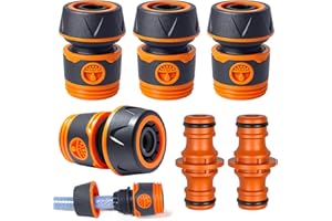 BETRYNIDIL 4 Pièces Raccord Tuyau D'arrosage 19mm,Connecteur Tuyau Arrosage 3/4",Embout Tuyau Arrosage,avec 2 Connecteur,pour Jardin Irrigation et rallonge de conduite d'eau
