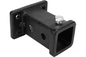 FOLOSAFENAR Trailer Hitch Receiver Adapter,Reliable Universal High Hardness Rustproof Moulded Steel Tow Bar Hitch Receiver Tube for Pickup Trucks