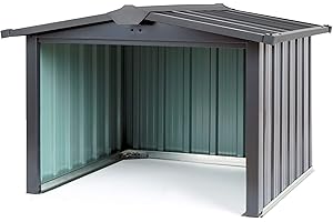 Zelsius - Garage per robot tosaerba in metallo, 86,5 x 88 x 60 cm, per robot tosaerba, con tettoia