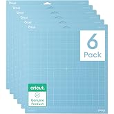 Cricut Light Grip Machine Mats, 12" x 12" Reusable Cutting Mats for Crafting with Protective Film, with Cardstock, Iron-on, V