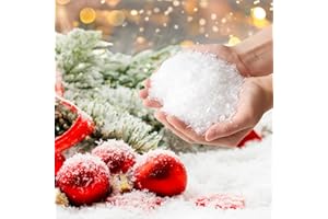 ‎YORFULL YORFULL Kunstschnee, 50 g (1.8 oz) Weihnachtsdekoration Kunstschnee, Weißes Dekoschnee zum Aufsprühen auf Weihnachtsbäume, Künstlicher Schnee für Weihnachtsfeiern und Winterdekorationen