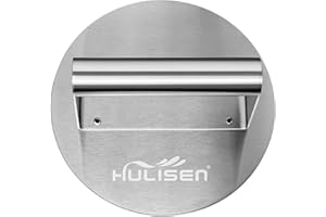 HULISEN Stainless Steel Burger Press, 6.2 inch Round Burger Smasher, Professional Griddle Accessories Kit, Grill Press Perfect for Flat Top Griddle Grill Cooking