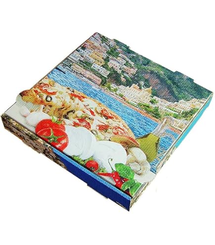Boîtes à Pizza KURTT 31x31x4.2 Cm - Lot De 100, Carton Kraft - Pour Pizzeria, Livraison