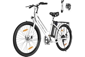 HITWAY Bicicletta Elettrica 26” Bici Elettrica Adulto City E-bike con Li-Batteria 36V/8,4Ah,Motore 250W,Max 25km/h,Fino a 35-70km,ebike Pedalata Assistita,Donna Uomo