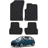 3D Rubber Car Floor Mats For Citroen C3 Picasso 2009-2016 - Set Of 4, Black, Non-Slip