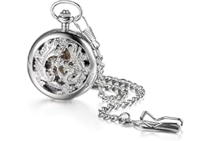 Lancardo Montre de Poche Montre Gousset Ideal Cadeau pour Homme Femmme