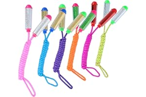 COM-FOUR® 6x corda per saltare per bambini e adulti - 210 cm, lunghezza - corda per saltare in colori vivaci - fascia per saltare [la selezione varia] (06 pezzi - Colorato)
