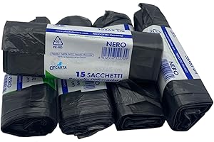 CF CARTA INGROSSO E DISTRIBUZIONE Sacchi per raccolta differenziata - 150 pezzi (Nero)