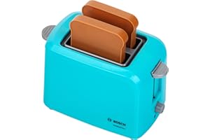 Theo Klein- Servicio Tostadora Bosch con función automático I Incluye Dos rebanadas Tostadas Dimensiones: 15 cm x 12 cm x 10,5 cm I Juguetes para niños a Partir de 3 años, Color, Small (9518)