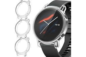 ‎IVOLER ivoler 3 Stücke Klar Silikon Hülle für Huawei Watch GT 2 42mm / Huawei Watch GT2 42mm Schutzhülle, Vollständige Abdeckung Schutzfolie Weiche TPU Cover Case Schutz Displayschutz Folie