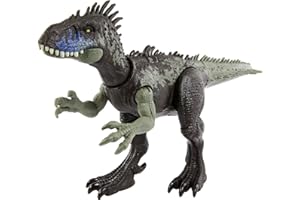 MATTEL Jurassic World Dominion Dinosaur Figure Dryptosaurus Wild Roar with Sound and Attack Action, Medium Size Posable, Toy Gift with Connected Digital Play, HLP15