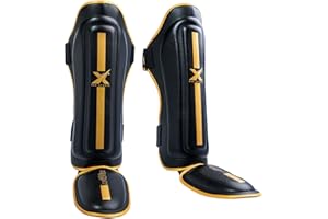 XN8 SPORTS XN8 Boxing Shin Guards MMA Pads Muay Thai Training Instep Leg Protector For Fighting-Kickboxing-Karate-Martial Arts-Taekwondo-BJJ