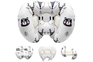 KAKIBLIN Oreiller de soutien de la tête et du cou pour bébé, oreiller banane 2 en 1 pour bébé, oreillers de voyage pour poussette, soutien de la tête pour nouveau-né