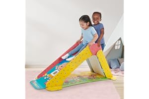Pop2Play Cocomelon Indoor Playground for Toddlers – StrongFold Technology Cardboard Toddler Slide by WowWee, Multicolor