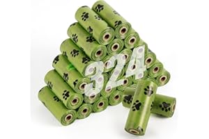 AMFUN 27 rolek 324 worki na odchody dla psów, zielone worki na odchody dla psów, szczelne i bardzo grube, do spacerów na świeżym powietrzu