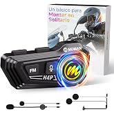 Moman RS-H4P Motorcycle Headset Hands-Free Wireless Headset | Dual Stereo HiFi Voice Assistant Noise Reduction 1000mAh Batter