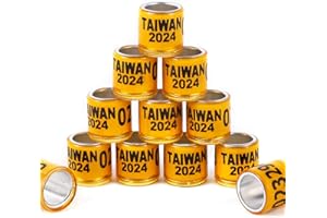 FULAIERGD 100Pcs Multicolor Aluminium Taubenbeinringe Taubenbeinringe Identifizieren Bänder Kunststoff mit 2024 TAIWAN Training Identifizieren Vögel Fußring