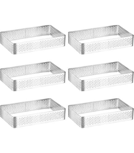 Xanewza Cercle à Tarte Anneau à Tarte de Pâtisserie, Lot de 6 Xanewza Cercle à Tarte Anneau à Tarte de Pâtisserie, Lot de 6