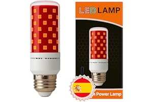 MY WAVE DZ Bombilla Roja LED E27 SIN Flicker – Luz Roja Nocturna Melatonina | Dormir Mejor Adultos y Bebés | Luz Suave para Dormitorio y Noche (Pack 1)