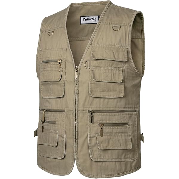 OlyljpinZ Heren Vissen Vest Outdoor Werk Utility Vest Multi Pocket Safari Jacht Wandelen Camping Gilet Lichtgewicht Ademend Mouwloos Jas Sneldrogend Reizen Bovenkleding Fotografie Top, Kaki, M OlyljpinZ Heren Vissen Vest Outdoor Werk Utility Vest Multi Pocket Safari Jacht Wandelen Camping Gilet Lichtgewicht Ademend Mouwloos Jas Sneldrogend Reizen Bovenkleding Fotografie Top, Kaki, M