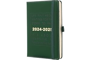 Holderzwu Agenda quotidien 2024-2025, agenda académique jour par page, de juillet 2024 à juin 2025, meilleur agenda et calendrier quotidien pour augmenter la productivité et la gratitude, journal per