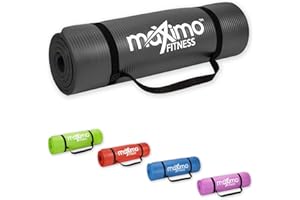 MAXIMO FITNESS Maximo Yoga Mat, 12MM 15MM Extra Thick Exercise Mat 183cm x 60cm Multi Purpose Yoga Mat for Men, Women, Non-Slip Yoga Mat, Ideal for Pilates, Planks, Stretching, Exercise Mat, Ideal for Home Gym Accessories