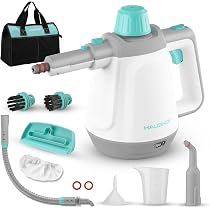 Nettoyeur Vapeur Portatif 1200W - 10 Accessoires, Réservoir 450ml, Multi-Surfaces