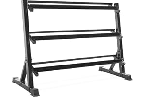 Cap Barbell 3 Tier Dumbbell Rack, Black, 51"