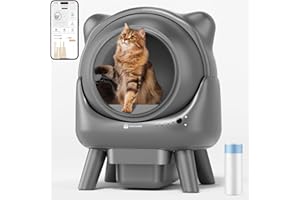 Amicura Cura X1 Katzenklo Selbstreinigend mit App-Steuerung, Sicherheitssensor (Anti-Pinch), Geruchsdichter Abfallbehälter Selbstreinigende Katzentoilette, Leicht zu Reinigen Elektrisches Katzenklo