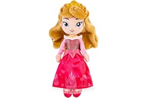 Disney Store bambola di peluche ufficiale Aurora, La Bella Addormentata nel Bosco, 37 cm, principessa con iconico vestito con corpino scintillante e dettagli ricamati - Per bimbi dai 0 anni in su