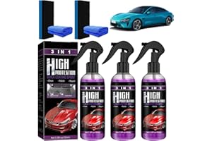 HONGECB 3PCS 3 in 1 High Protection Quick Car Coating Spray, 2025 Car Ceramic Coating Spray, Plastic Parts Refurbish Agent, Quick Coat Car Wax Polish Spray For Cars