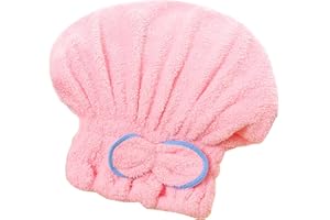 DAAOMI 1PC/2PC/3PC Bonnet De Serviette Pour Cheveux, Serviette Cheveux Serviette De Séchage Pour Cheveux Avec Boutons, Serviette Turban à Séchage Rapide Pour Femmes Et Filles