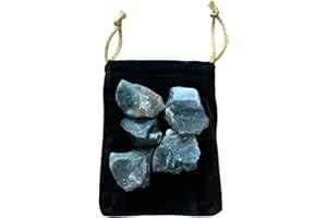 PANDIUI23 Agate mousse naturelle de 20 à 30 mm 5 pièces, agate mousse brute, cristal d'agate mousse naturelle pour la fabrication de bijoux (agate mousse, 5)