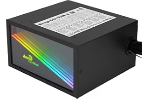 Aerocool MIRAGEGOLD650, zasilacz PC 650 W, RGB Infinity Mirror, złoto 80 Plus, japońskie kondensatory