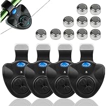 Lot De 6 Détecteurs De Touche LED OneNine – Chargeur Inclus, 3 Couleurs, Visible à 100 M, Pour Pêche De Nuit