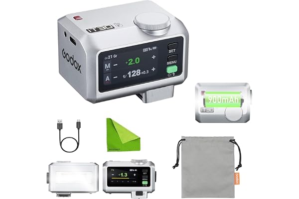Godox iT30Pro F iT30 Pro Mini Flash Appareil Photo, 2.4GHz TTL Auto-Exposition Flash,1/8000s HSS avec Écran Tactile Couleur, Compatible with Fuji X100VI GFX100RF XS20&10 XT30 II XT5 XM5 GFX50S(Argent)