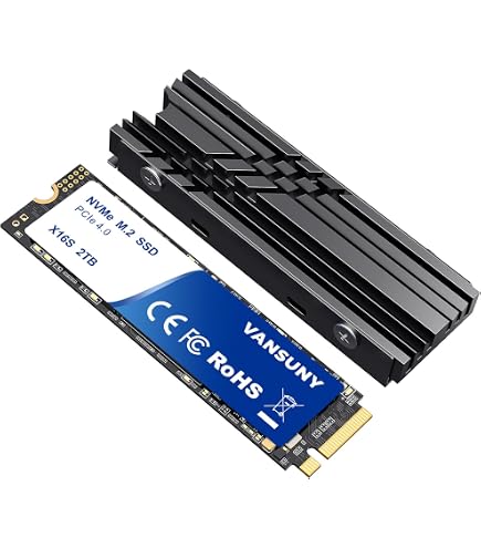 内蔵型SSD Movespeed M.2 SSD 2TB NVMe 7450MB/s MOVE SPEED HB7450 2TB SSD for PS5 with Heatsink, PCIe 4.0 NVMe M.2