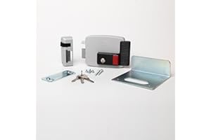 CISA - Serratura Elettrica da Applicare 111731602N7 - Elettroserratura CISA con Chiave e Pulsante Interni - Funzione Fermo a Giorno - Serratura Cancello Esterno Entrata 60 Regolabile - Mano Sinistra