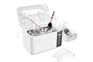 BUBBACARE Ultraschallreiniger Schallreiniger für Brillen,50W Brillenreinigungsgerät Ultrasonic Cleaner mit 5 Modi 47kHz Ultraschallreinigungsgerät Brille 600ml Ultraschallbad Ultraschallgerät für Brillen, Uhren