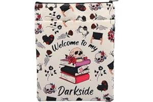 BAUNA Couverture de livre Dark Romance Reader, Morally Grey Gift Spicy Book Club Book Sleeve Slut Lovers Gift Welcome To My Darkside Book Merch For Bookish (Darkside BM)