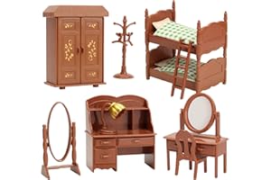 BANANMELONBM Dollhouse Furniture Set for Kids Toys Miniature Doll House Accessories Pretend Play Toys for Boys Girls & Toddlers Age 3+ with bedroom