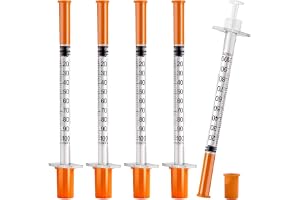 100 stycken 1 ml plastvalv 29 G 8 mm, spruta med skala individuellt förseglad för vätskeseparering, laboratorietillbehör