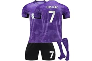 GENERISCH Liverpool Trikot 23/24, Neue Saison Hause/Auswärts Fußball Trikots Shorts Socken Set für Kinder/Erwachsene, Nr.11 Fussball Jersey Trainingsanzug für Junge/Herren, XS-28