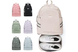 SZSYCN Sac à dos de sport avec compartiment à chaussures et poche humide, sac à dos de voyage pliable pour femmes, grand sac à dos de voyage imperméable, sac à dos décontracté imperméable