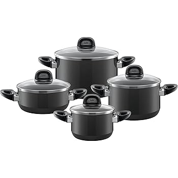 Silit Modesto Topfset 4-teilig mit Glasdeckel, Silargan