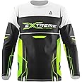 AKIBA Full Sleeve Extreme Motocross Printed Clothes: Biker Racing Jersey Riding Sports Tshirt for Unisex (Black)