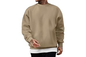 JMIERR Sweatshirt Herren Baumwolle Rundhals Hoodie Pullovers Winter Männer Soft Langarm Sweatshirts Loose Fit