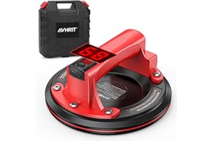 Avhrit Ventosas Eléctricas para Vidrio para Levantar Vidrio Grande, Herramienta de Ventosa de Azulejos de 8", Carga Máxima de 270KG, Pantalla LCD,adecuada para granito y vidrio