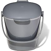 OXO - Good Grips Kompost Kovası, Gri - Mutfak i&ccedil;in Koku Ge&ccedil;irmez &Ccedil;&ouml;p Kutusu - 2,8 l